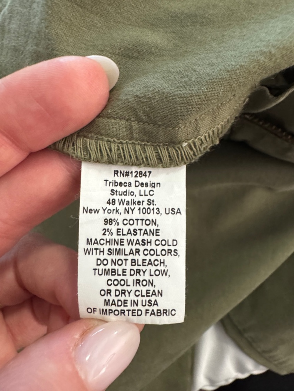 Nili Lotan Tel Aviv Chino Pants Straight Leg Size 8 Green Ankle - Picture 6 of 6